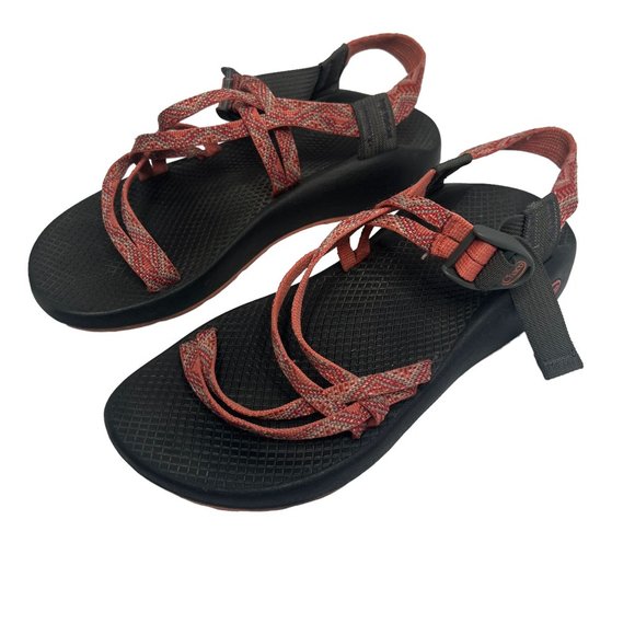Chaco Women's‎ ZCloud Sport Sandal Orange Gray Size 9 - Picture 1 of 7
